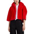 Martin Grant Women's Shearling Crop Jacket - Red