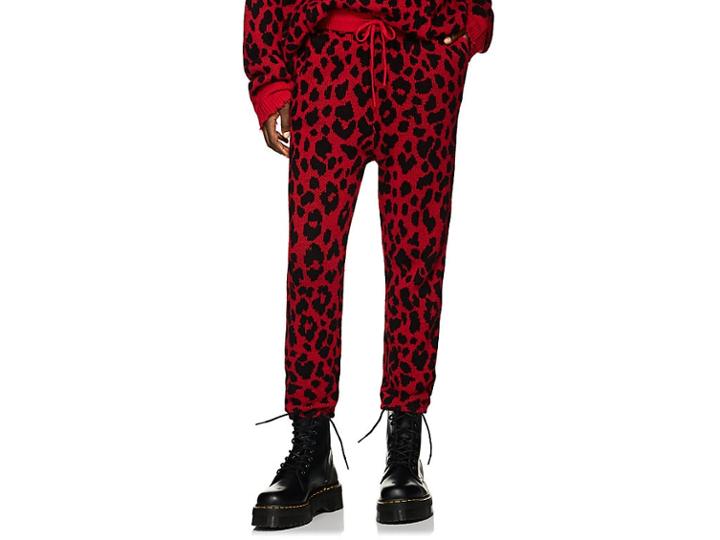 R13 Women's Leopard-pattern Cashmere Sweatpants