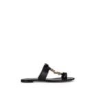 Gianvito Rossi Women's Chain-embellished Leather Sandals - Black
