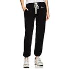 Re/done Women's Embroidered Cotton French Terry Sweatpants-black