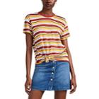 Frame Women's Multi-striped Linen T-shirt