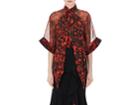 Givenchy Women's Rose-print Silk Tieneck Blouse