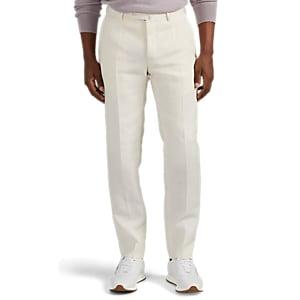 Incotex Men's Marvis M-body Modern-fit Linen Trousers - Ivorybone