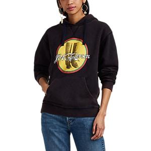 J.w.anderson Women's Logo-graphic Cotton French Terry Hoodie - Brown