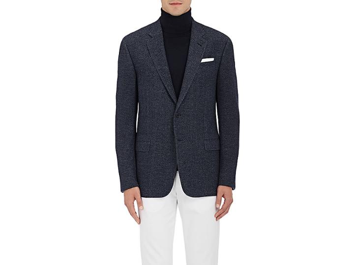 Giorgio Armani Men's Soft Wool-cotton Two-button Sportcoat