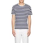 Barneys New York Men's Striped Cotton Jersey T-shirt-navy