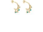 Jennifer Meyer Women's Gemstone-tipped Half-hoop Earrings