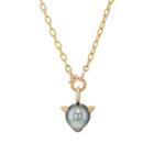 Samira 13 Women's Spiked Tahitian Pearl Pendant Necklace - Gold