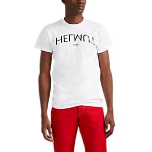 Helmut Lang Men's Logo-print Cotton T-shirt - White