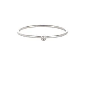 Jennifer Meyer Women's Diamond Thin Ring - Silver