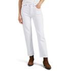 Re/done Women's High Rise Stovepipe Jeans - White