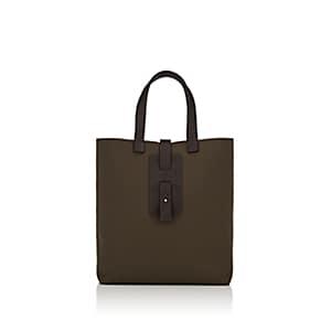 Grey New York Grey New England Men's Panama Canvas & Leather Tote Bag-green
