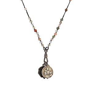 Miracle Icons Men's Vintage-icon Beaded Necklace-gray