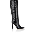 Gianvito Rossi Women's Glossed Leather Knee Boots-black