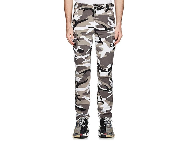 Balenciaga Men's Camouflage Cotton Cargo Pants