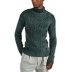 Sies Marjan Men's Rory Velour Mock Turtleneck Sweater - Green