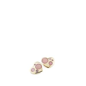 Retrouvai Women's Heart Earrings - Pink