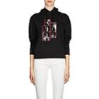 Saint Laurent Women's Everything Now Cotton Terry Hoodie - Black