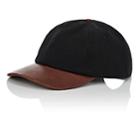 Crown Cap Men's Wool-blend & Leather Baseball Cap - Black