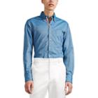 Thom Browne Men's Cotton Oxford Cloth Shirt - Blue