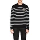 Balmain Men's Striped Cotton Terry Sweatshirt-black