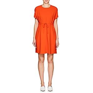 Lisa Perry Women's Flyaway Crepe Drawstring Dress-orange
