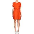 Lisa Perry Women's Flyaway Crepe Drawstring Dress-orange