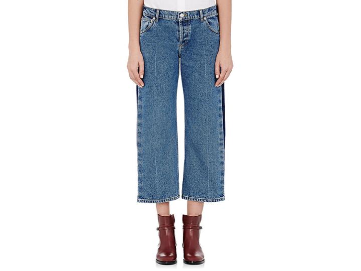 Balenciaga Women's Cotton Crop Straight Jeans