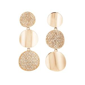 Sabbadini Women's Brown Diamond Mismatched Clip-on Earrings - Rose Gold