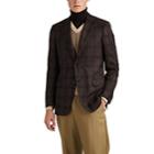 Brioni Men's Ravello Plaid Flannel Two-button Sportcoat - Brown