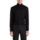 Theory Men's Funnel Silk-cotton Slouch Turtleneck Top - Black