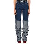 Y/project Women's Oversized-cuff Jeans-blue