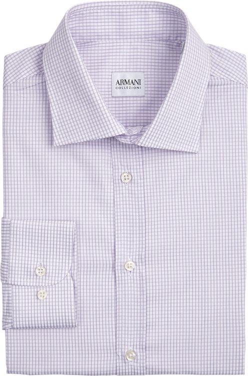 Armani Collezioni Graph-check Shirt-purple