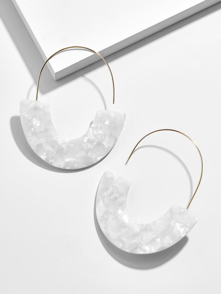 BaubleBar Faidra Resin Drop Earrings-White