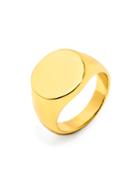 BaubleBar Gold Round Signet Ring - Size 7