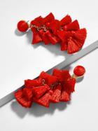 BaubleBar Contessa Tassel Earrings-Red