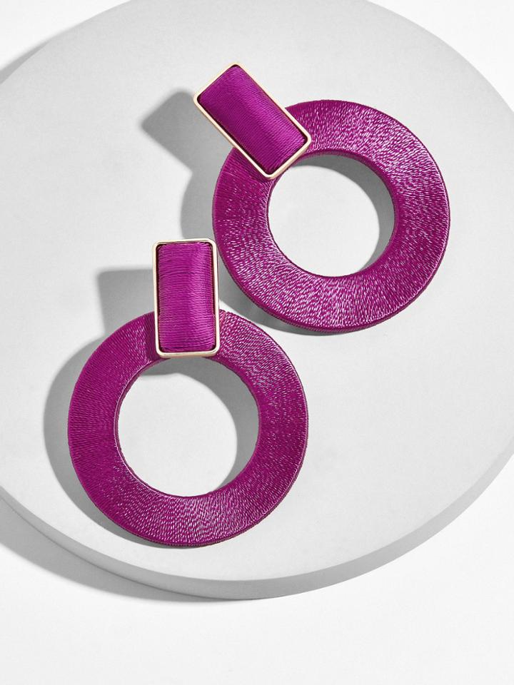 BaubleBar Marisela Hoop Earrings-Purple