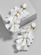 BaubleBar Contessa Tassel Earrings-White