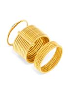 BaubleBar Gold Stacks Ring Set
