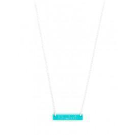 BaubleBar Acrylic Engraved Bar Necklace (Ships in 1 Week From Order Date)