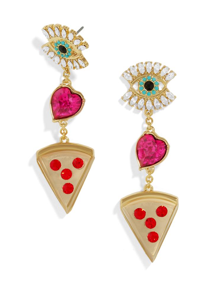 BaubleBar Eye Heart Pizza Drop Earrings