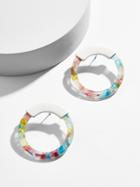 BaubleBar Deann Resin Hoop Earrings-Multi