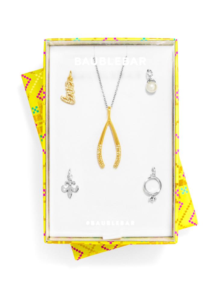 BaubleBar Love You Forever Charm & Chain Set