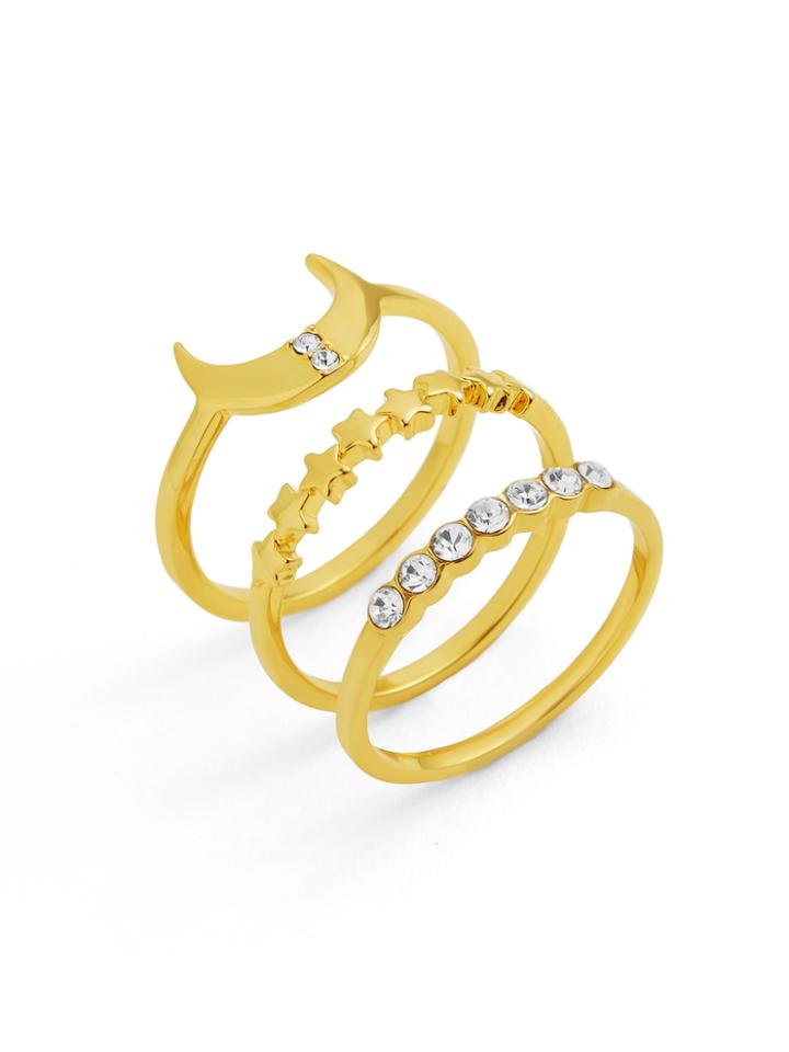 BaubleBar Luna Stackable Ring Set