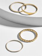 BaubleBar Quattro 18K Gold Plated Ring Set