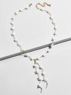 BaubleBar Isha Y-Chain Necklace-White