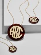 BaubleBar Acrylic Block Etched Pendant Necklace
