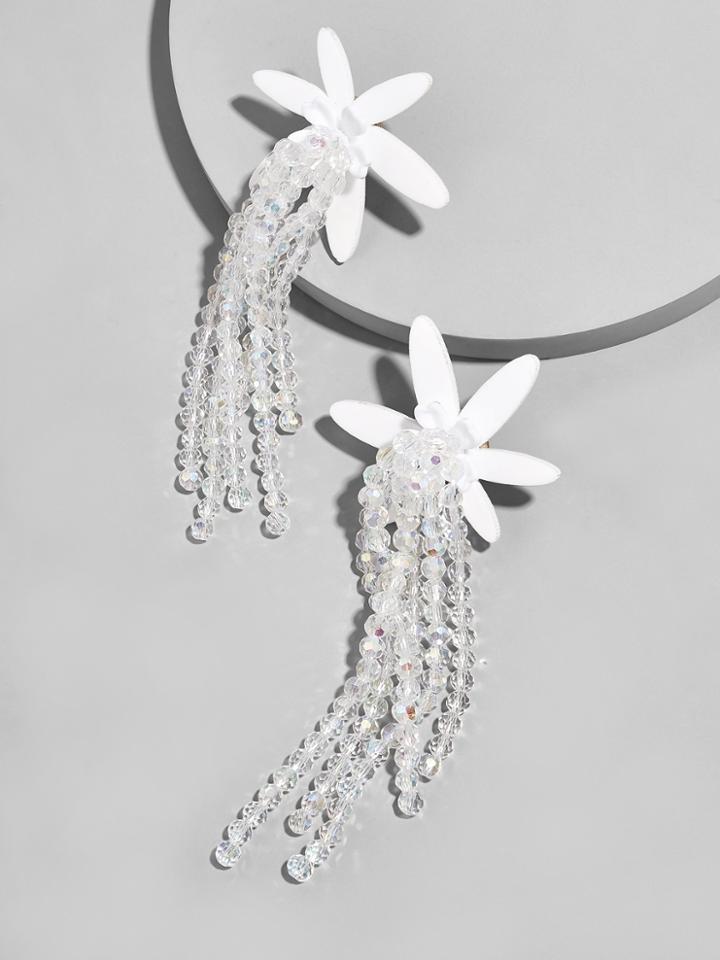 BaubleBar Lily Drop Earrings-White