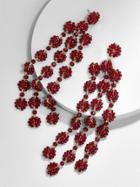 BaubleBar Shiori Flower Drop Earrings-Red
