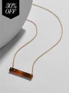 BaubleBar Acrylic Letter Bar Pendant Necklace